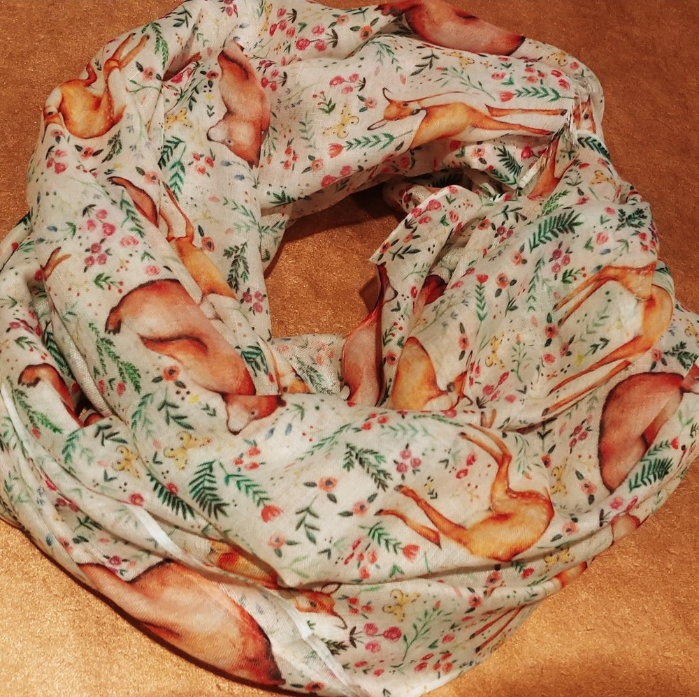 Adorable Woodland Animal Scarf
